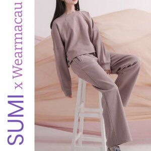 SUMI x WEARMACAU Collab Luxury Minimalist Lounge Pants Mauve Lavender, Size XS